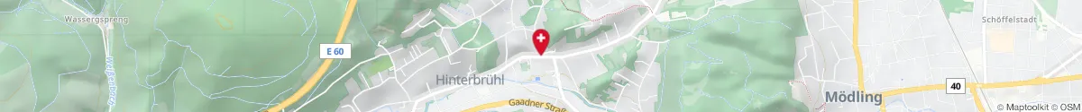 Kartendarstellung des Standorts für Apotheke Zur heiligen Dreifaltigkeit in 2371 Hinterbrühl